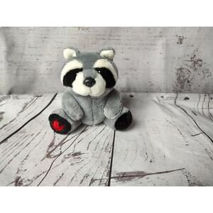 Maplefoot Babies Russtipher Raccoon Stuffed Animal House 4” Canada Leaf